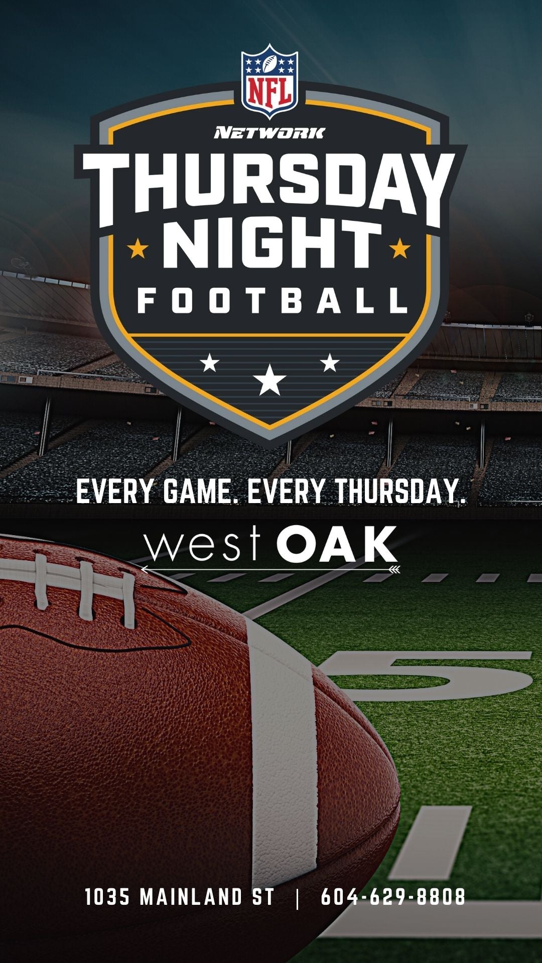 Thursday Night Football - WestOak Restaurant